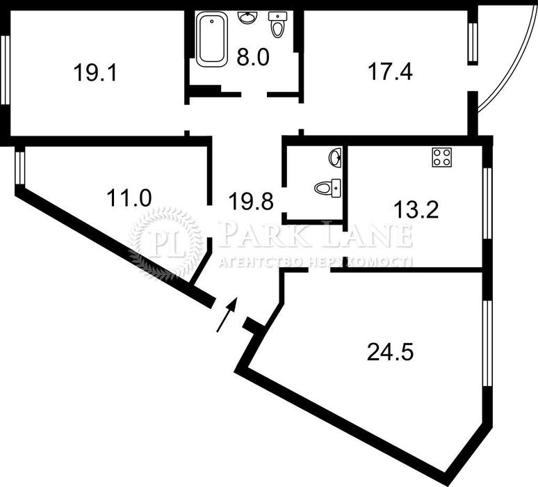 ТОП Цена! Ремонт! 119 м2 ЖК Златоустовский, Черновола 29а, Центр
