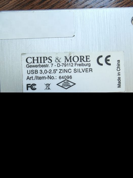 Dysk zewnętrzny Zinc Silver 1 tb