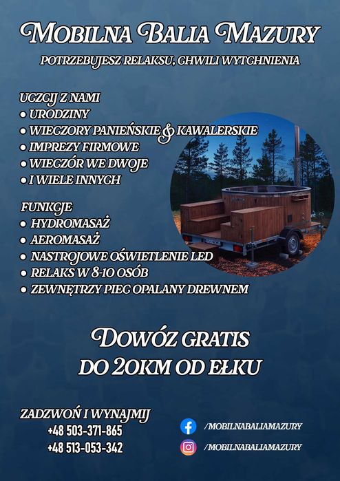 Wynajem MobilnaBaliaMazury