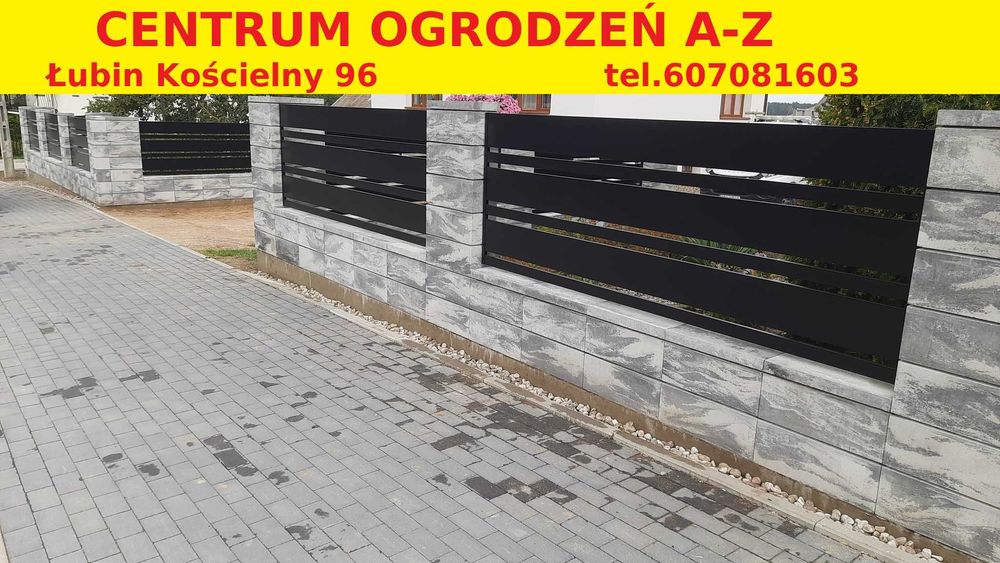 Joniec bloczki ogrodzeniowe nowoczesne łupane i gładkie od ręki