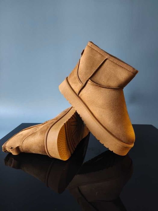 Wyprzedaż Zimowe buty ocieplane styl emu Camel brąz nowe 37