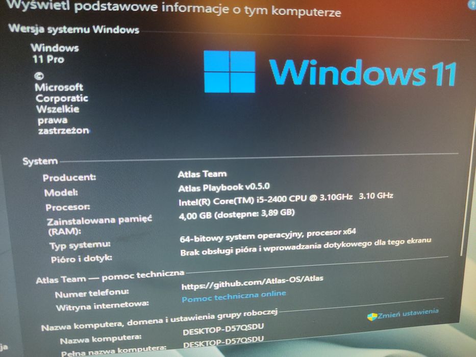 Komputer  HP 8200 SFF  - SSD 250  - Monitor 22 - Windows 11