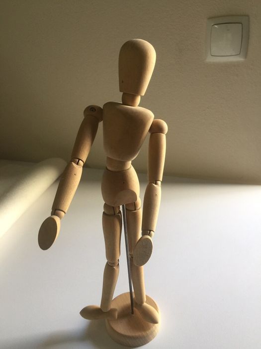 Boneco madeira articulável para desenho