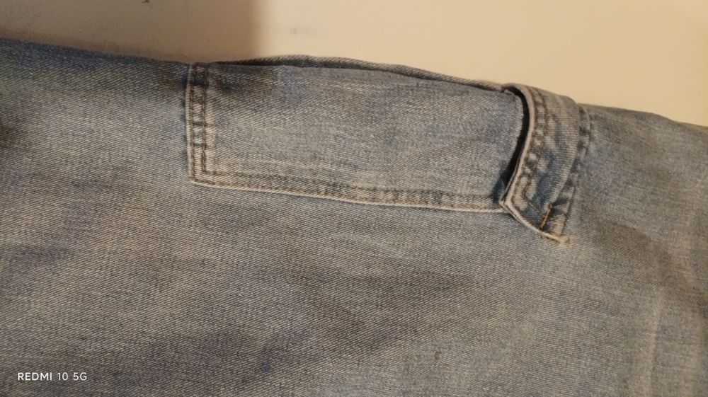 Jeans cargo de ganga azul