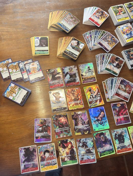 Lote  one piece cerca de 1000 cartas