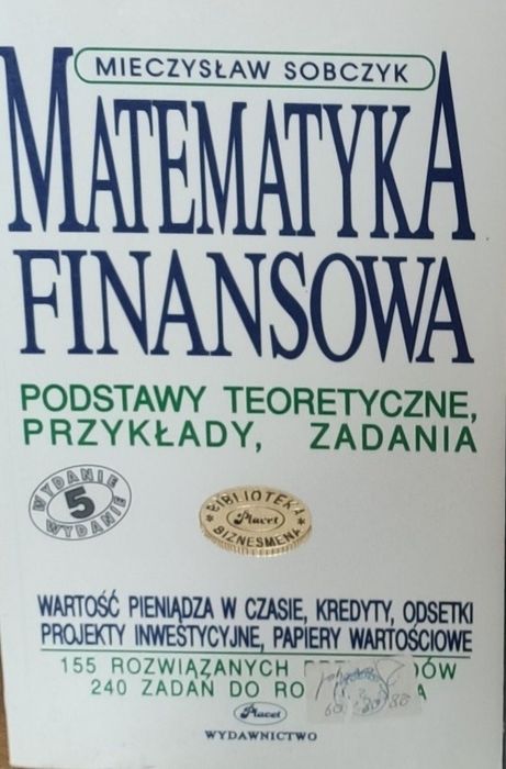 Matematyka finansowa Sobczyk