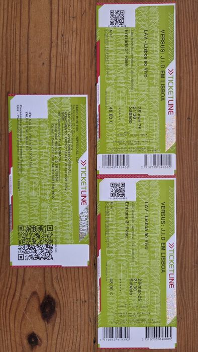 Bilhetes concerto J.I.D.