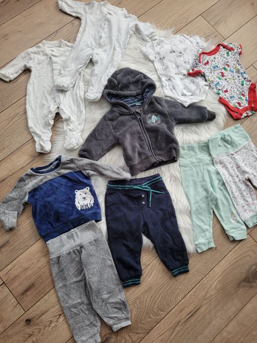 Paka ubran 62/68ubranka dla chłopca zestaw 10 sztuk