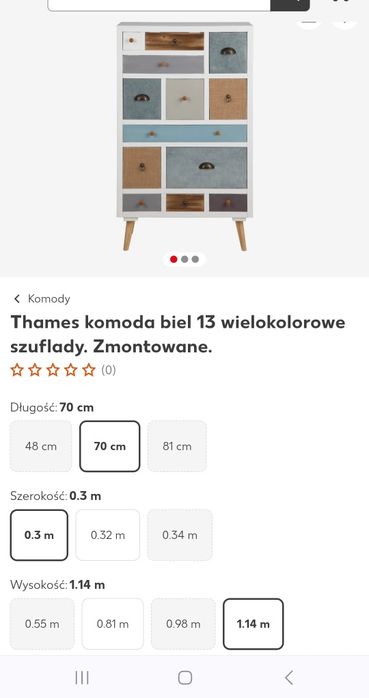 Komoda 70x30x114