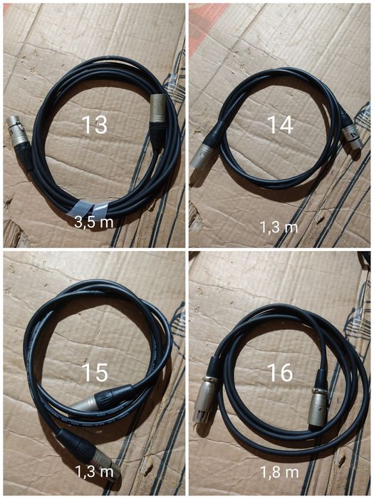 Lote cabos XLR (Canon) e Jack