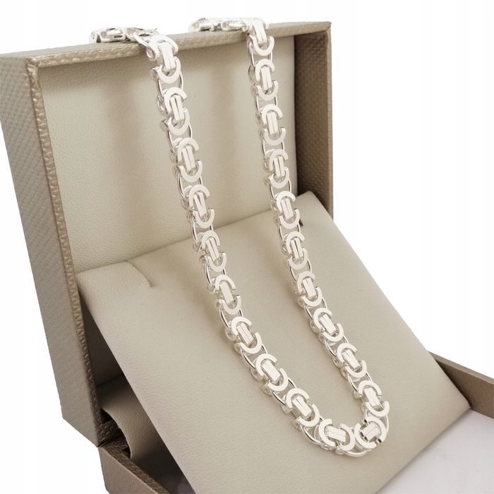 Łańcusze Splot Królewski Męski Gruby / Szeroki / Solidny Próba 925 + G