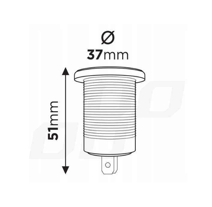Wodoodporna szybka ładowarka samochodowa 2xUSB 12/24V QC