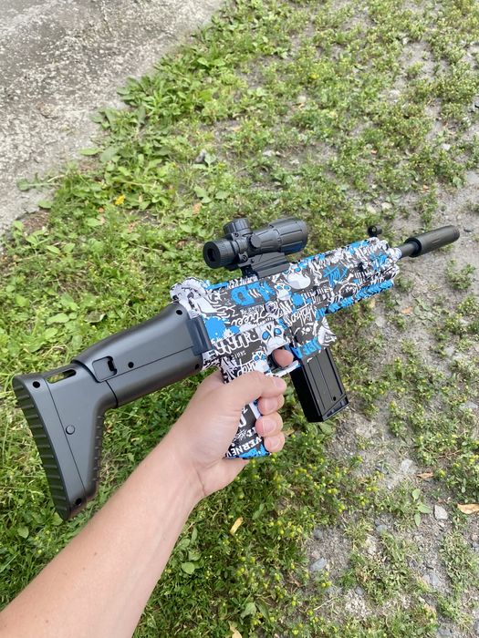 Дитячий Автомат SCAR-L з гри PuBG акумуляторе 7.4V Стріляє Кулями 6мм