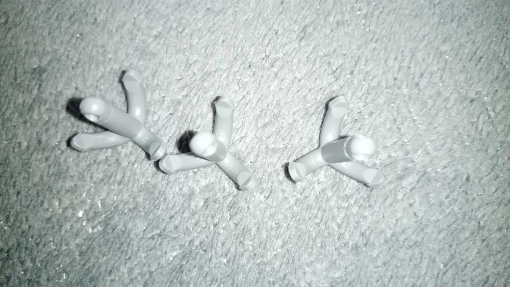 LEGO hak kotwica szara 3szt  akcesoria