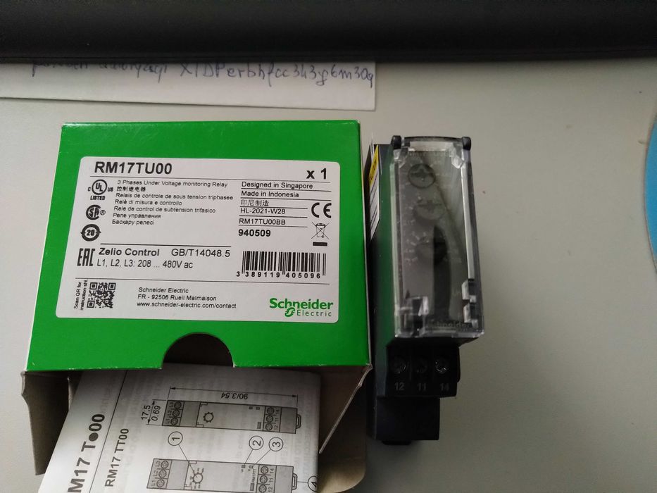 Przekaźnik Schneider kontrolny RMTU00Zelio