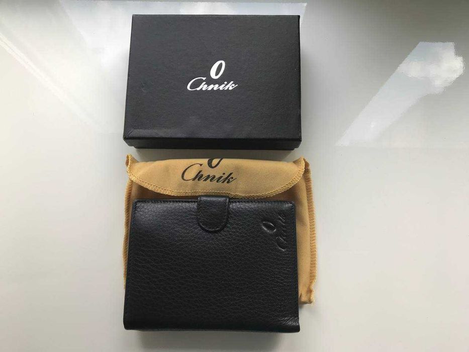 Портмоне / бумажник /кошелек OChnik (натуральная кожа) (черный)