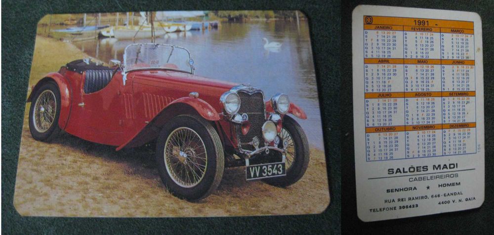 Conjunto de 4 Calendários Antigos