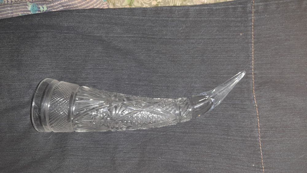 Хрустальный рог. 28 см