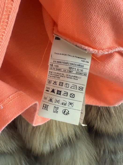 Benetton t-shirt polo bluzia z kołnierzykiem XS