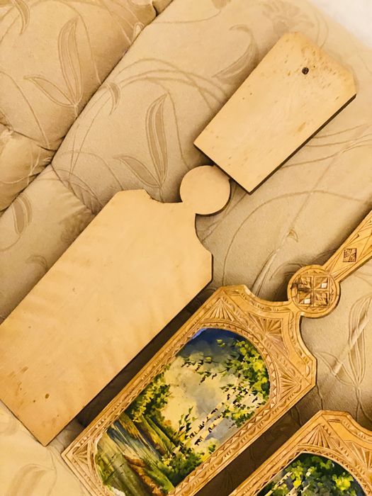 Изделия ручной работы из дерева, с росписью