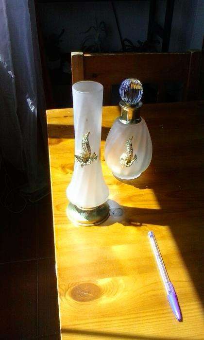 Jarra/Solitário e Frasco, estilo Vintage - Art Deco