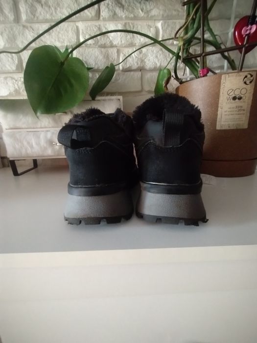 Buty przejściowe czarne ocieplane