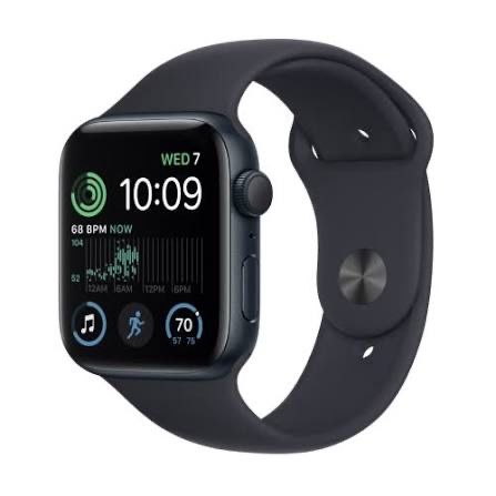 Apple Watch SE 44mm Midnight Aluminum Case with Midnight Sport Band
