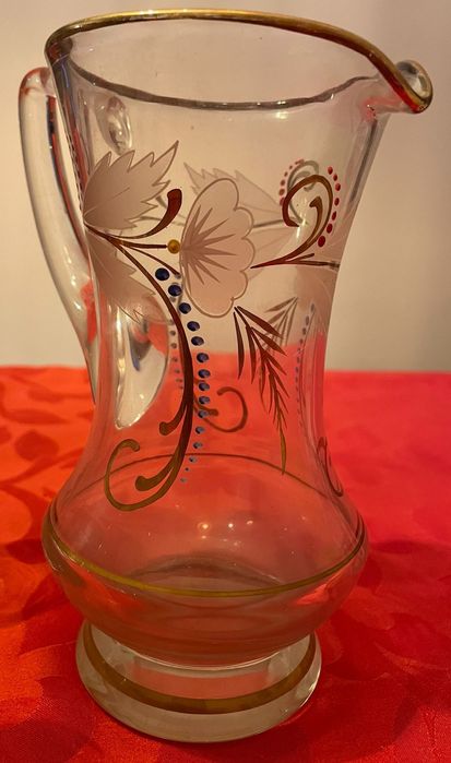 Conjunto 6 copos + jarro antigos