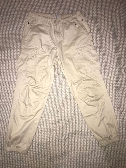 Штани карго H&M, бежевий колір, чоловічі