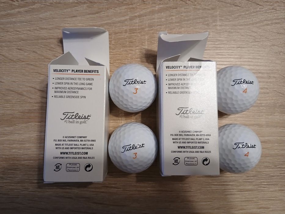 Bolas de Golfe Titleist Velocity Novas