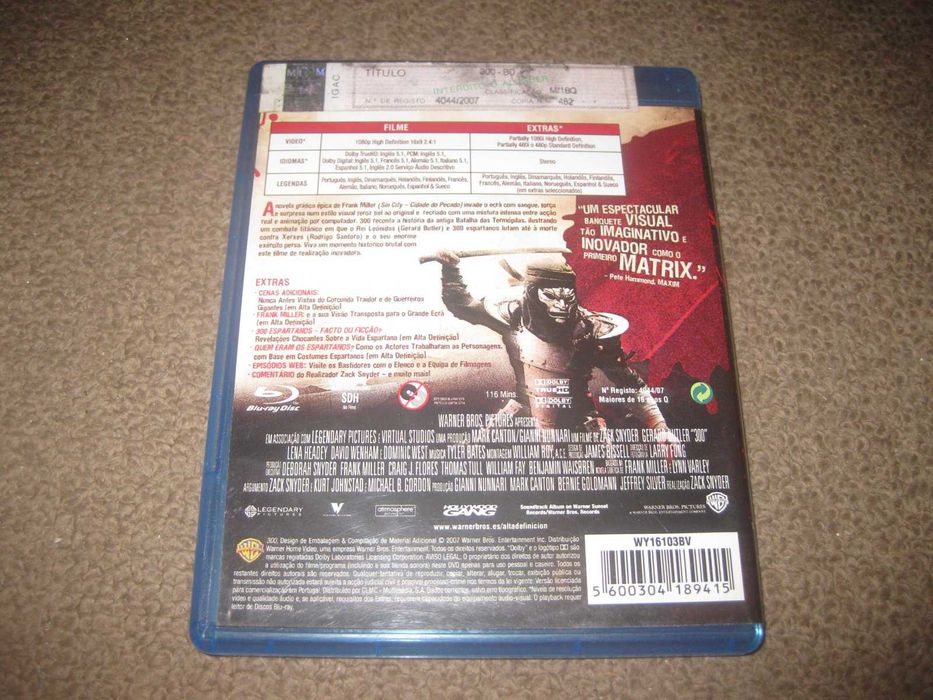 Blu-Ray "300" com Gerard Butler