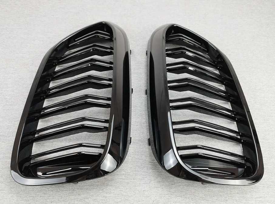 Grelhas frontais preto brilho dupla barra BMW série 5 G30 G31 1ª fase
