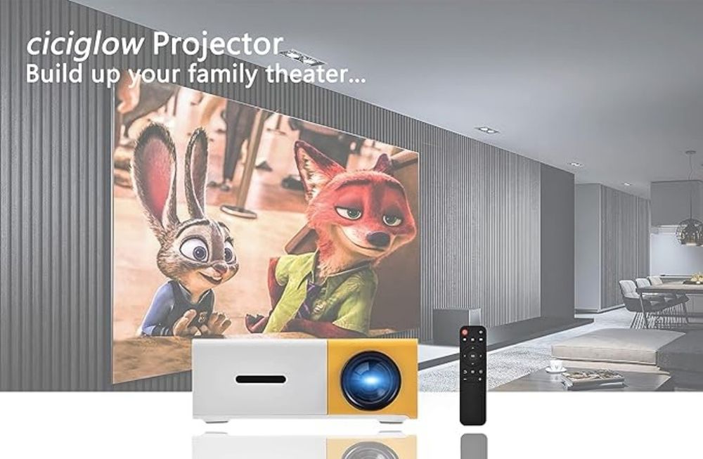 przenośny projektor LED HD HDMI Multimedia Player kino domowe