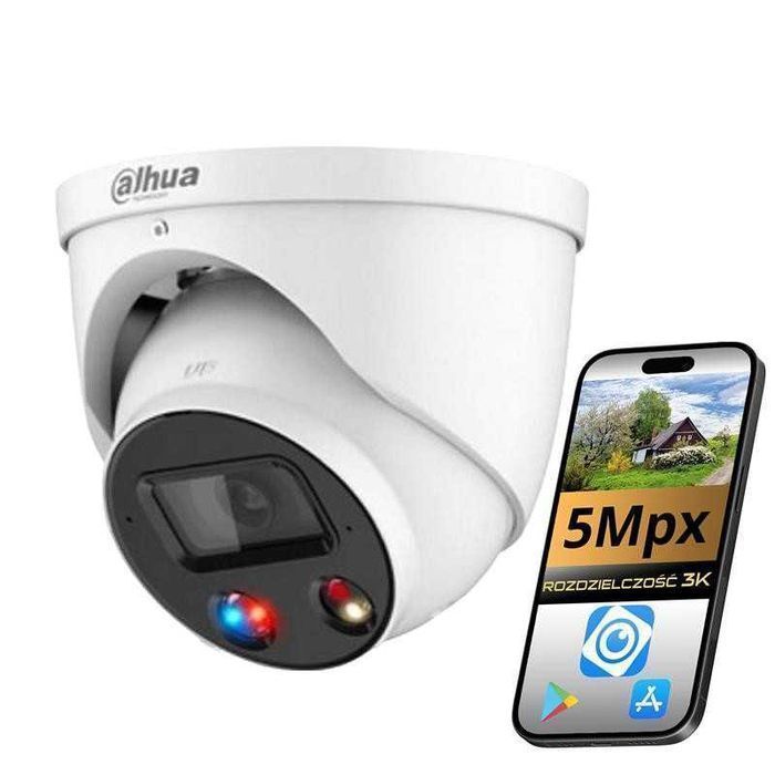 Dahua IPC-HDW3549H-AS-PV Kamera IP 5MP kopułka PoE mikrofon głośnik