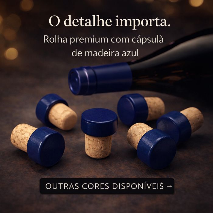 Rolha de Cortiça & Cápsula de Madeira (x10)