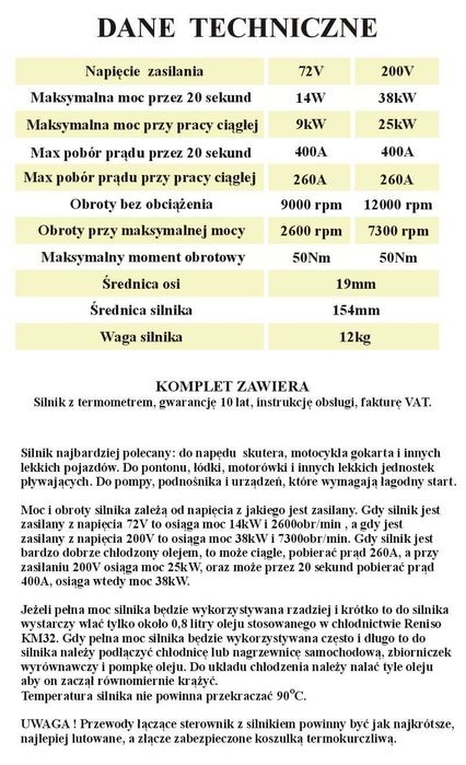 Silnik elektryczny do łodzi pontonu motorówki katamarana jachtu