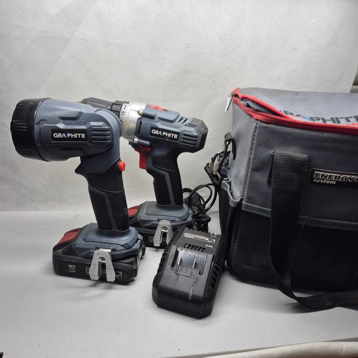 Wkrętarka, latarka, torba Graphite 2x bateria ład; Komis Jasło Igielna