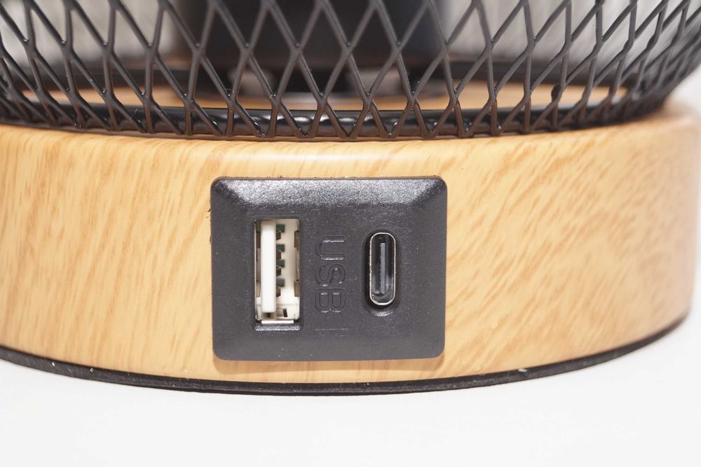 WS229 DeeCozy lampka biurkowa nocna z abażurem dwuwarstwowym port USB