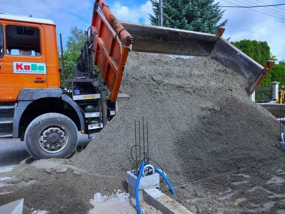 Stabilizacja Zegrze | podsypka pod kostkę, beton półsuchy