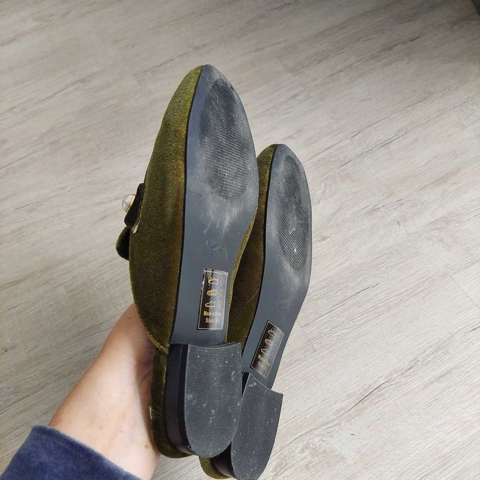 Klapki 39 Shein oliwka khaki aksamit