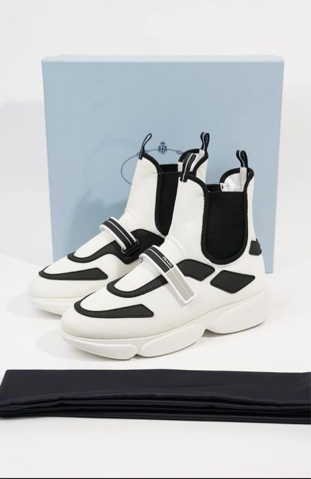 Кросовки  Prada Cloudburst High Top White Black