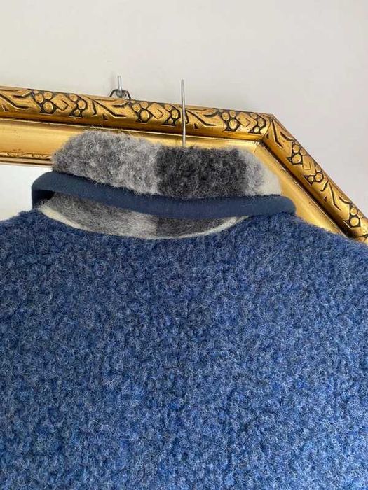 Kamizelka bezrękawnik nie merino wełna wełniana alwero wool granatowa