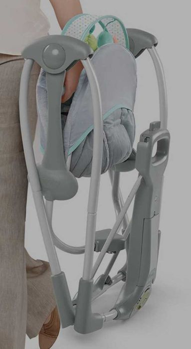 Baloiço musical compacto e dobrável