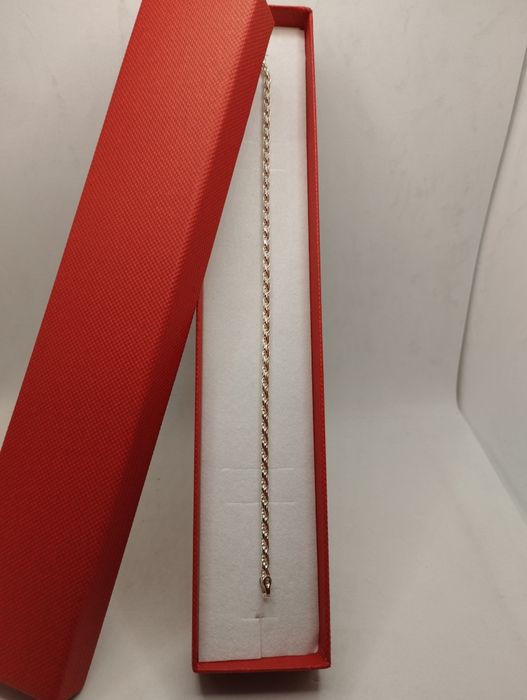 Srebrna bransoletka, próba 925, długość 19 cm
