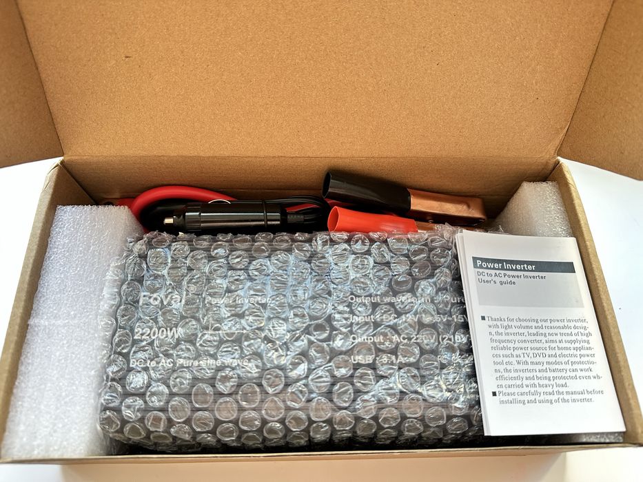 Інвертор Foval 12/220 чистий синус 2200 вт 2 USB 5V