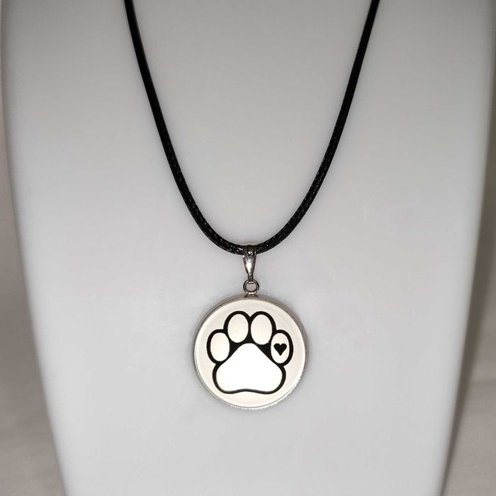 N149 Naszyjnik Łapka Łapa Psa Kota Handmade