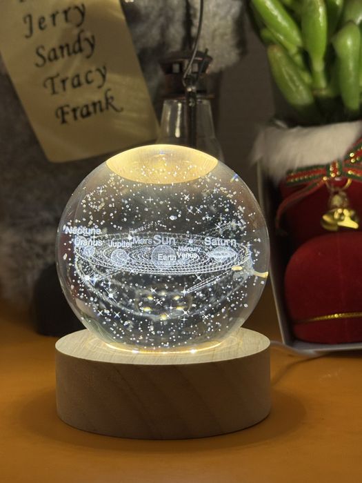 Нічник кришталева куля