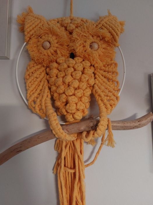 Sowa makrama 20cm