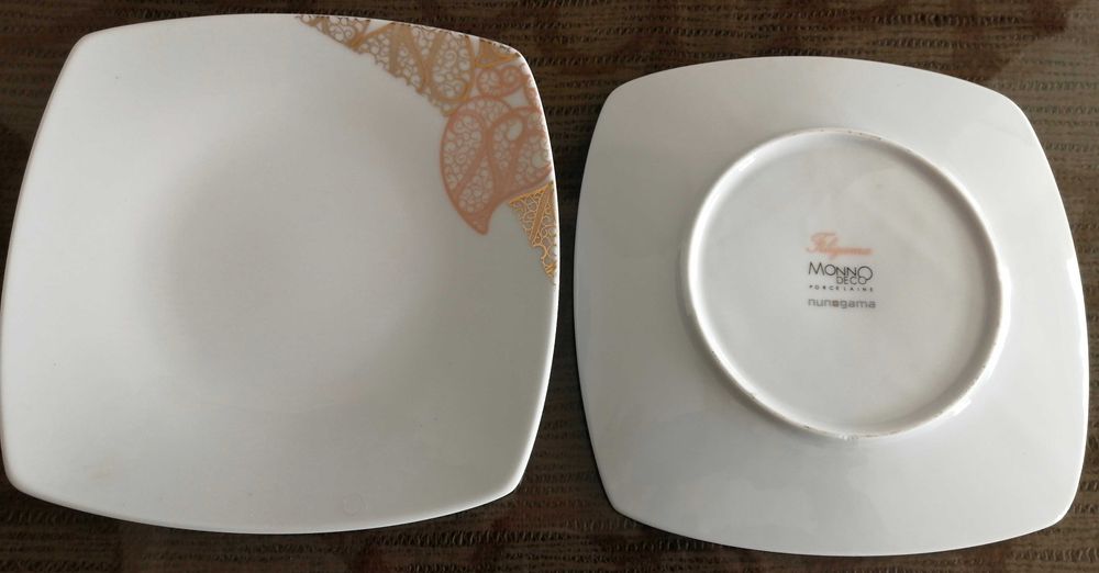 2 pratos de sobremesa assinados por nuno gama