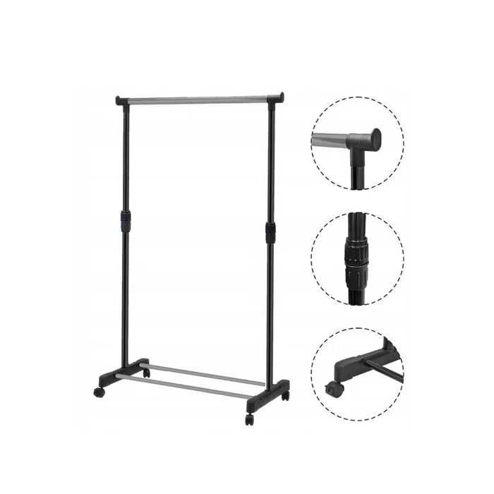 Wieszak Na Ubrania Regulowany Rozsuwany Wysuwany Stojak Na Kółkach